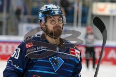 Penny DEL - Eishockey - Saison 2021/22 - ERC Ingolstadt - Krefeld Pinguine - Louis Brune (#50 ERCI) - nach dem Spiel -  Foto: Jürgen Meyer