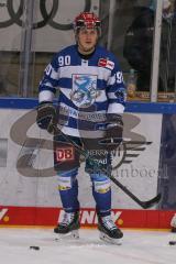 DEL - Eishockey - Saison 2020/21 - ERC Ingolstadt - Augsburger Panther - Enrico Henriquez-Morales(#90 ERCI)  beim warm machen - Foto: Jürgen Meyer