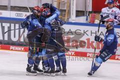 DEL - ERC Ingolstadt - Eisbären Berlin - Playoffs HF - Tor 1:0 Jubel Tim Wohlgemuth (33 - ERC) Fabio Wagner (5 ERC) Frederik Storm (9 ERC) Ben Marshall (45 ERC)