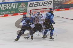 DEL - Eishockey - Saison 2020/21 - ERC Ingolstadt - EHC Red Bull München - Petrus Palmu (#52 ERCI) trifft Sekunden vor Spielenden die Latte - Danny aus den Birken Torwart (#33 München) - Foto: Jürgen Meyer