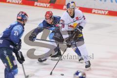 DEL - Eishockey - Saison 2020/21 - ERC Ingolstadt - EHC Red Bull München - Samuel Soramies (#28 ERCI) - Frank Mauer (#28 München) - Foto: Jürgen Meyer