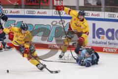 DEL; Playoffs; ERC Ingolstadt - DEG Düsseldorf; Charles Bertrand (33 ERC), Nicolas Geitner (5 DEG)