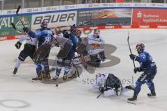 DEL - Eishockey - Saison 2020/21 - ERC Ingolstadt - EHC Red Bull München - Danny aus den Birken Torwart (#33 München) - Daniel Pietta (#86 ERCI) - Foto: Jürgen Meyer