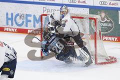 Eishockey - Saison 2022/23 - Finale - ERC Ingolstadt - Red Bull München - Ty Ronning (#26 ERCI) - M. Niederberger Torwart München - Foto: Ralf Lüger