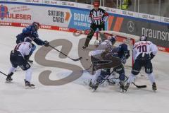 DEL - Eishockey - Saison 2020/21 - ERC Ingolstadt - EHC Red Bull München - Frederik Storm (#9 ERCI) - Kevin Reich Torwart (#35 München) - Der 1:3 Anschlusstreffer durch Louis-Marc Aubry (#11 ERCI) - jubel - Foto: Jürgen Meyer