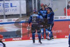 DEL - Eishockey - ERC Ingolstadt - Düsseldorfer EG - Tor Jubel Petrus Palmu (52 ERC) Ryan Kuffner (12 - ERC) Louis-Marc Aubry (11 ERC)