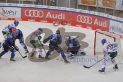 DEL - Eishockey - Saison 2020/21 - ERC Ingolstadt - Augsburger Panther - Fabio Wagner (#5 ERCI) - Nicolas Daws Torwart (#35 ERCI) - #Foto: Jürgen Meyer