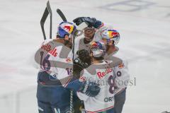 Penny DEL - Eishockey - Saison 2021/22 - ERC Ingolstadt - Red Bull München - Der 0:3 Führungstreffer durch Ben Street (#9 München) - Konrad Abeltshauser (#16 München)  -  Foto: Jürgen Meyer