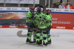 DEL - Eishockey - Saison 2020/21 - ERC Ingolstadt - Nürnberg Ice Tigers  - Der 3:0 Treffer durch Samuel Soramies (#28 ERCI) - jubel -  Foto: Jürgen Meyer