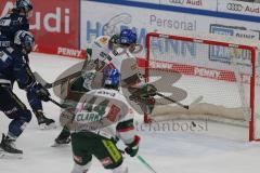 Penny DEL - Eishockey - Saison 2021/22 - ERC Ingolstadt - Augsburger Panther - Der 1:0 Führungstreffer durch Wayne Simpson (#21 ERCI) - jubel - Markus Keller Torwart (#35 Augsburg) -  Foto: Stefan Bösl