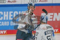 DEL - Vorbereitungsspiel - Saison 2021/22 - ERC Ingolstadt - Rytiri Kladno - Der 1:0 Führungstreffer durch Emil Quaas (#20 ERCI) - jubel - Foto: Jürgen Meyer