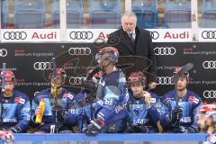 DEL - Eishockey - Saison 2020/21 - ERC Ingolstadt - EHC Red Bull München - Doug Shedden (Cheftrainer ERCI) unzufrieden mit der Leistung der Mannschaft  - Foto: Jürgen Meyer