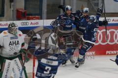 Penny DEL - Eishockey - Saison 2021/22 - ERC Ingolstadt - Augsburger Panther -  Der 2:0 Führungstreffer durch Frederik Storm (#9 ERCI)  - jubel  - Foto: Stefan Bösl