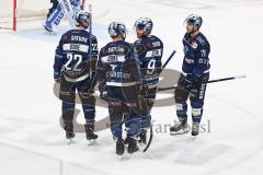 Im Bild: Mathew Bodie (#22 ERCI) Colton Jobke (#7 ERCI) Frederik Storm (#9 ERCI) Justin Feser (#71 ERCI)

