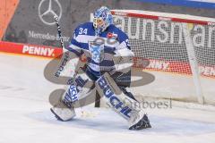 DEL - Eishockey - Saison 2020/21 - ERC Ingolstadt - EHC Red Bull München - Michael Garteig Torwart (#34 ERCI)  beim warm machen - Foto: Jürgen Meyer