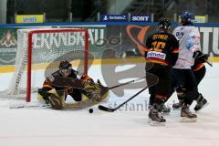 Eishockey Nationalmannschaft Damen - Harrer Viola Torhüterin - Bittner Monika (schwarz)Neubauer Robert mit Torschuss - Foto: Jürgen Meyer