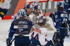 Penny DEL - Eishockey - Saison 2021/22 - ERC Ingolstadt - EHC Red Bull München -  Der 0:1 Führungstreffer durch Zachary Redmond (#44 München) - jubel - Foto: Jürgen Meyer