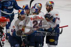 Penny DEL - Eishockey - Saison 2021/22 - ERC Ingolstadt - EHC Red Bull München -  Der 0:1 Führungstreffer durch Zachary Redmond (#44 München) - jubel - Foto: Jürgen Meyer