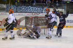 ERC-Ingolstadt gegen Iserlohn Roosters Jared Ross beim Torjubel Foto: Juergen Meyer