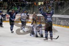 ERC-Ingolstadt gegen Hamburg Freezers Jared Ross mit Torjubel Foto: Juergen Meyer