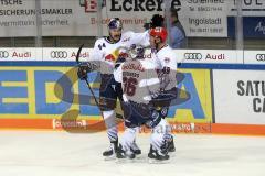 DEL - Eishockey - ERC Ingolstadt - Saison 2019/2020 - EHC Red Bulls Mnchen - Yannic Seidenberg (#36, EHCM), Trevor Parkes (#84, EHCM), Mark Voakes (#49, EHCM), Jubel, Tor