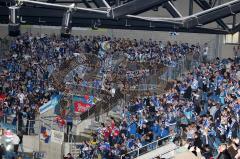 ERC-Ingolstadt gegen Krefeld Pinguine Fans mit dem Sonderzug angereist Foto: Jürgen Meyer