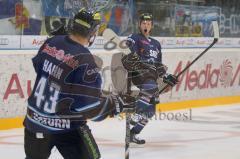 ERC-Ingolstadt gegen Krefeld Pinguine Patrick Hager beim Torjubel Foto: Jürgen Meyer