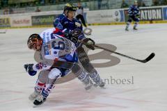 Playoff 3. Viertelfinalspiel- ERC Ingolstadt - Iserlohn Roosters - Christoph Gawlik (#19 ERC Ingolstadt) - Chad Bassen #61 weiss Iserlohn - Foto: Marek Kowalski