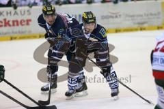 DEL - ERC Ingolstadt - Augsburg Panther - John Laliberte (15) und Jared Ross (42)