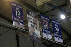 DEL - ERC Ingolstadt - Augsburg Panther - Deutscher Meister 2014 Banner wird in der Halle verewigt