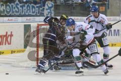 DEL - ERC Ingolstadt - Augsburg Panther - Jared Ross (42) vor dem Tor