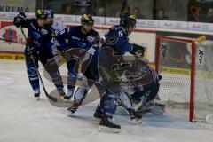 DEL - Eishockey - Saison 2015/2016 - ERC Ingolstadt - Augsburger Panther - Timo Pielmeier (#51 ERC Ingolstadt) - Patrick Köppchen (#55 ERC Ingolstadt) - Weiß Daniel Augsburg weis - Foto: Jürgen Meyer