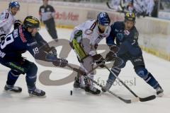 DEL - Eishockey - Saison 2015/2016 - ERC Ingolstadt - Augsburger Panther - Brian Lebler (#7 ERC Ingolstadt) - Danny Irmen (#19 ERC Ingolstadt) - Lamb Braden Weiss Augsburg - Foto: Jürgen Meyer