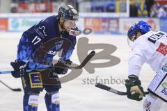 Im Bild: Petr Taticek (#17 ERC) und Derek DINGER (Augsburger Panther, 47)

Eishockey - Herren - DEL - Saison 2019/2020 -  ERC Ingolstadt - Augsburger Panther - Foto: Ralf Lüger