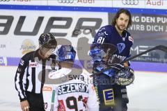 Im Bild: Kris Foucault (#81 ERC) und Simon SEZEMSKY (Augsburger Panther, 93)

Eishockey - Herren - DEL - Saison 2019/2020 -  ERC Ingolstadt - Augsburger Panther - Foto: Ralf Lüger