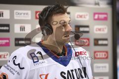 Im Bild: David Elsner (#61 ERC) beim INTERVIEW

Eishockey - Herren - DEL - Saison 2019/2020 -  ERC Ingolstadt - Schwenninger Wildwings - Foto: Ralf Lüger