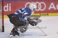 Im Bild: Jonas Stettmer (#1 ERC)

Eishockey - Herren - DEL - Saison 2019/2020 -  ERC Ingolstadt - Straubing Ice Tigers - Foto: Ralf Lüger