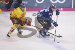 Im Bild: Brett Oslon (#16 ERC) und Reid Gardiner (#16 Duesseldorfer EG)

Eishockey - Herren - DEL - Saison 2019/2020 -  ERC Ingolstadt - Düsseldorfer EG - Foto: Ralf Lüger