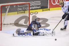 Im Bild: Save von Timo Pielmeier (#51 Torwart ERC)

Eishockey - Herren - DEL - Saison 2019/2020 -  ERC Ingolstadt - Iserlohn Roosters - Foto: Ralf Lüger