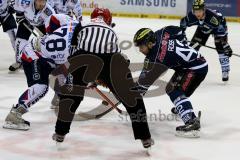 DEL - Playoff - Viertelfinale - 7. Spiel - ERC Ingolstadt - Iserlohn Roosters - Jared Ross (#42 ERC Ingolstadt) beim Bully - Foto: Jürgen Meyer