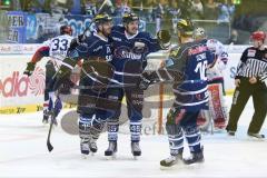 DEL - Playoff - Viertelfinale - 7. Spiel - ERC Ingolstadt - Iserlohn Roosters - Alexandre Picard (#45 ERC Ingolstadt) schiesst den 1:1 Ausgleichstreffer - Mathias Lange Torwart Iserlohn - Alexandre Picard (#45 ERC Ingolstadt) - Foto: Jürgen Meyer