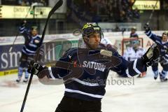 DEL - Play Offs - ERC Ingolstadt - Iserlohn Roosters - Benedikt Kohl jubelt.  Foto: Adalbert Michalik