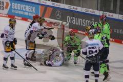 DEL - Eishockey - Saison 2020/21 - ERC Ingolstadt - Eisbären Berlin - Mathias Niederberger Torwart (#35 Berlin) - Mark Olver (#91 Berlin) - Petrus Palmu (#52 ERCI) - Foto: Jürgen Meyer