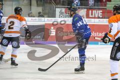 DEL - Eishockey - ERC Ingolstadt - Grizzlys Wolfsburg - Tor Jubel 1:0 durch Darin Olver (ERC 40) reisst die Hände hoch und schreit