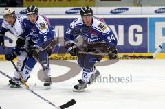 ERC Ingolstadt - Iserlohn - links Maximilian Brandl und rechts Jean-Francois Boucher