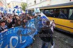 DEL - ERC Ingolstadt - Invasion 2009 - Die Pantherfans marschieren durch die Ingolstädter Innenstadt zum ersten Heimspiel der Saison