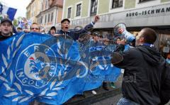 DEL - ERC Ingolstadt - Invasion 2009 - Die Pantherfans marschieren durch die Ingolstädter Innenstadt zum ersten Heimspiel der Saison