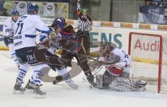 DEL - ERC Ingolstadt - Adler Mannheim - Dominic Walsh scheitert am Torwart