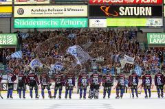 DEL - ERC Ingolstadt - DEG Düsseldorf - 5:2 - Das Team vor den Fans