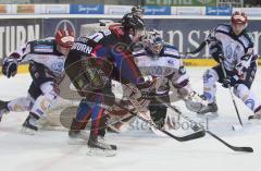 DEL - ERC Ingolstadt - Kassel Huskies - Thomas Greilinger gefährlich am Tor